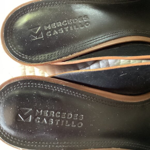 Mercedes Castillo Leather Animal Print Mules Women's Size: 9.5/39.5 - Picture 6 of 15